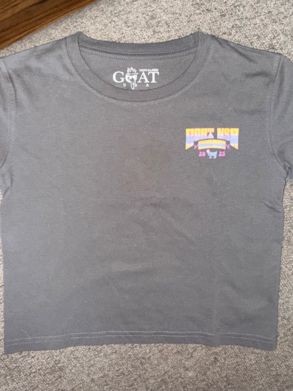 GOAT Youth Black Short Sleeve Graphic Tee